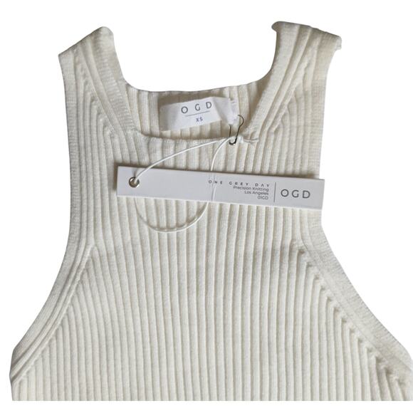 One Grey Day White Wool Bodysuit Tank - Picture 6 of 10